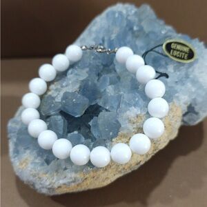 Vintage Hong Kong Genuine Lucite white beads